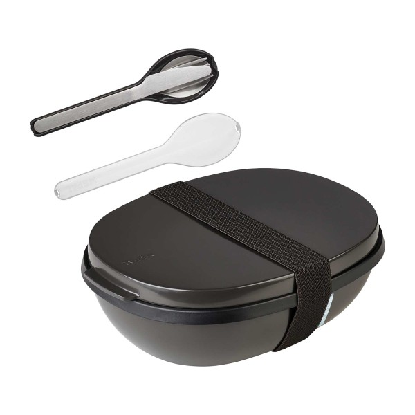 Mepal ELLIPSE Lunchbox Duo mit Besteck Nordic Black