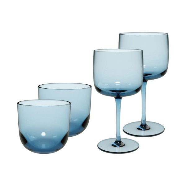 like. by Villeroy & Boch Like Glass Wein- und Wassergläser Set 4-teilig Ice - DS