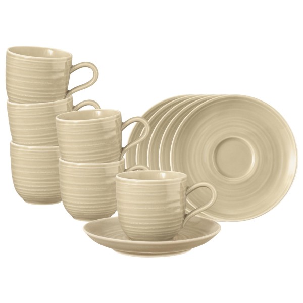 Seltmann Weiden Terra Espressotasse mit Untertasse sandbeige 6er Set - DS