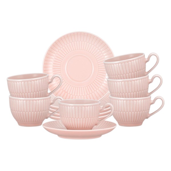 Seltmann Weiden Amina Espressotasse mit Untertasse 100 ml 6er Set Rosé - DS