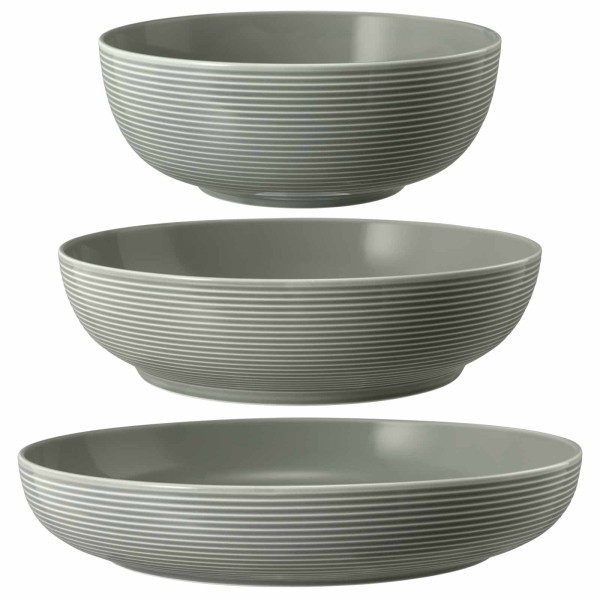 Seltmann Weiden Beat Color Glaze Foodbowl Set 3-teilig Perlgrau - DS