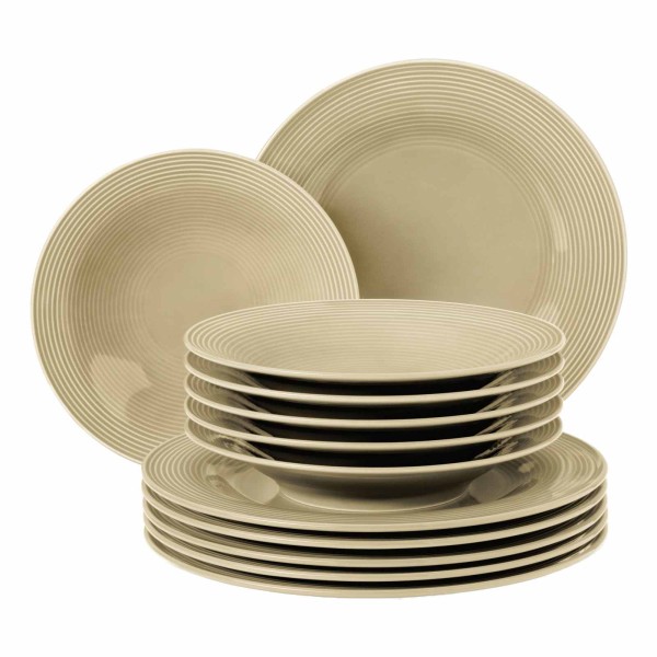 Seltmann Weiden Beat Color Glaze Tafelservice 12-teilig Sandbeige - DS