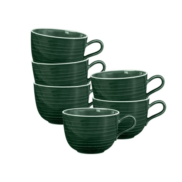 Seltmann Weiden Terra Milchkaffeetasse 400 ml moosgrün 6er Set - DS