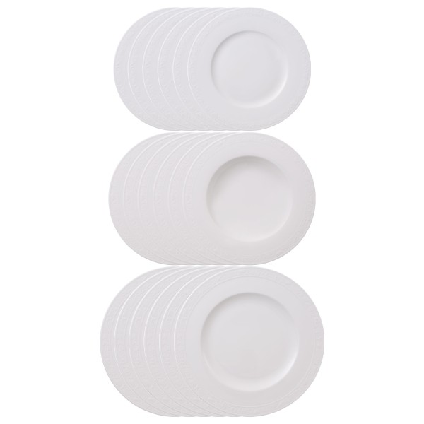 Villeroy & Boch White Pearl Teller-Set 18-teilig - DS