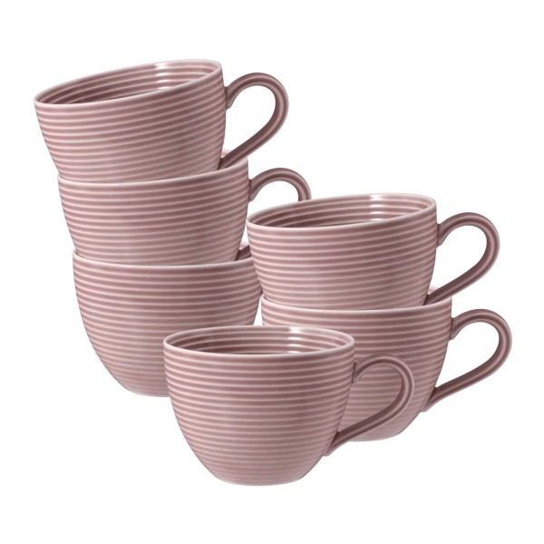 Seltmann Weiden Beat Color Glaze Kaffeetasse 0,26 l 6er Set Altrosa - DS