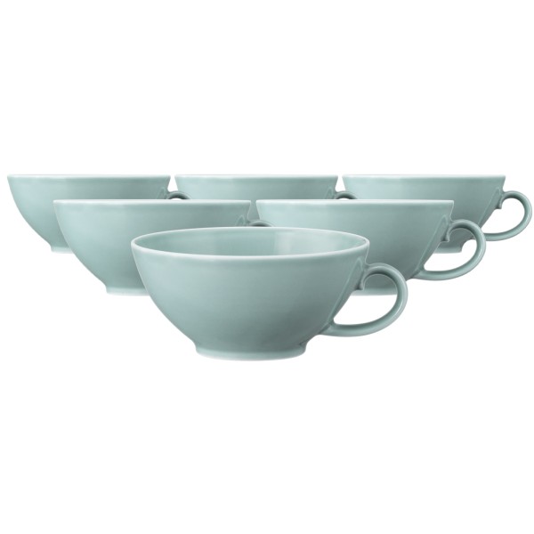 Seltmann Weiden Beat Color Glaze Teetasse 140 ml 6er Set - Arktisblau - DS