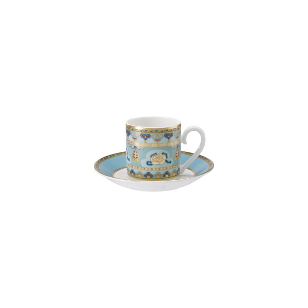 Villeroy & Boch Samarkand Aquamarin Espressotasse mit Untertasse - DS