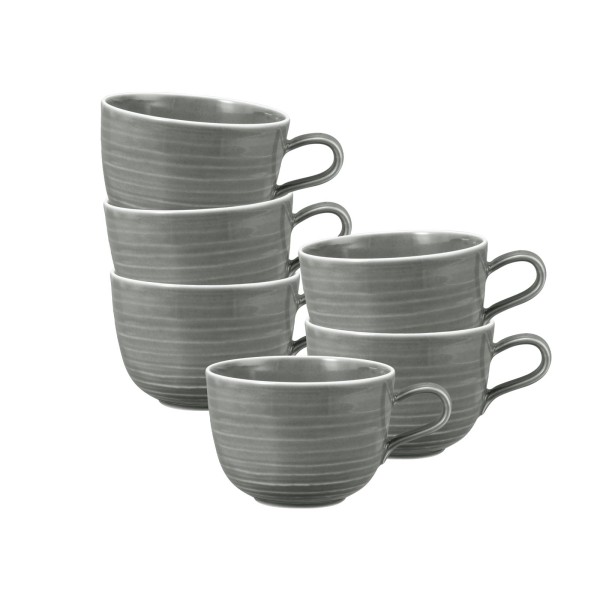 Seltmann Weiden Terra Milchkaffeetasse 400 ml perlgrau 6er Set - DS