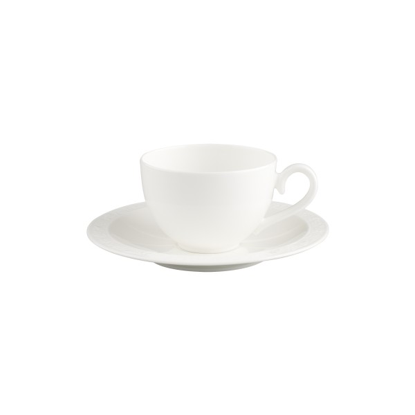 Villeroy & Boch White Pearl Kaffeetasse mit Untertasse 120 ml - DS