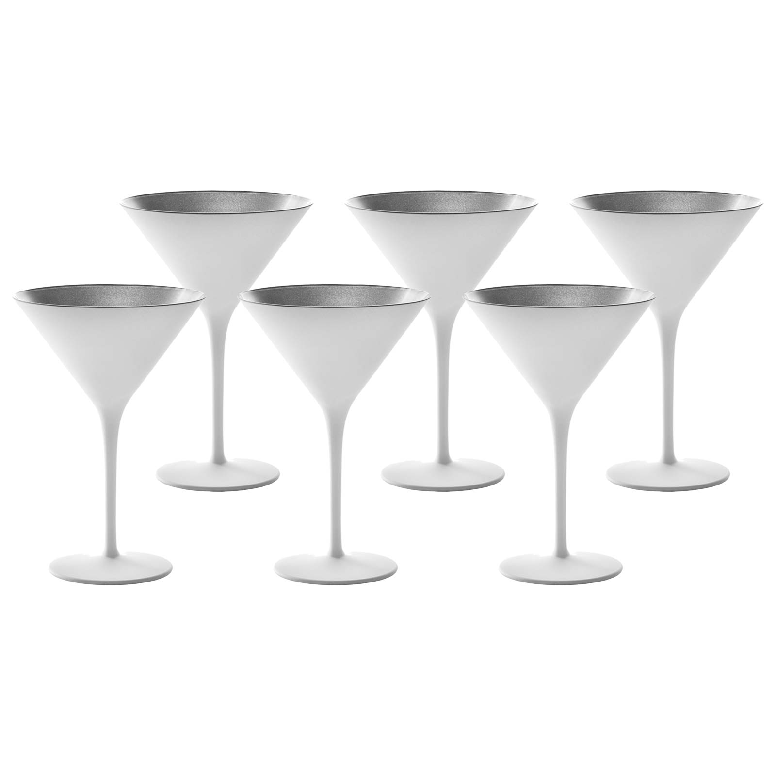 Stölzle Lausitz ELEMENTS Cocktail für | im 6er Genießer Shop Set Luxentu der Weiß-Silber Schale
