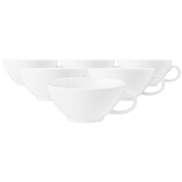 Seltmann Weiden Beat Color Glaze Teetasse 140 ml 6er Set - Weiß - DS