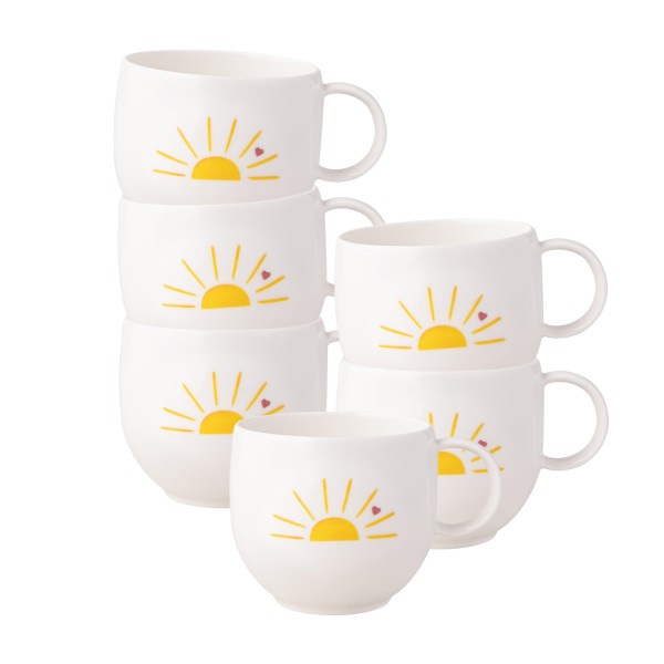 Villeroy & Boch With Love Henkelbecher 290 ml Hello Sunshine 6er Set - DS