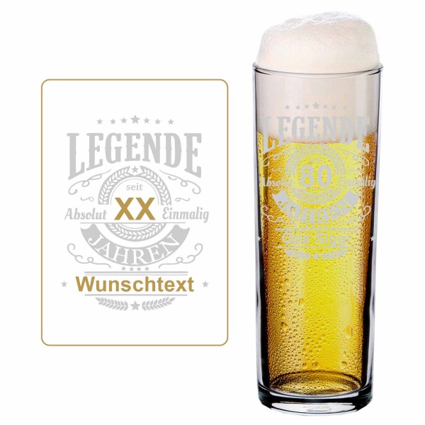 Kölschglas 0,2l mit Eichung - Legende (personalisiert)