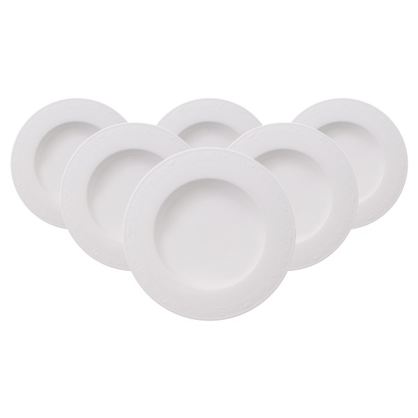 Villeroy & Boch White Pearl Suppenteller ø 24,8 cm 6er Set - DS