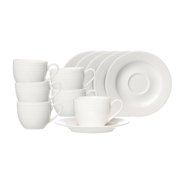 Ritzenhoff & Breker Levi Espressotasse mit Untertasse weiß 6er Set - DS