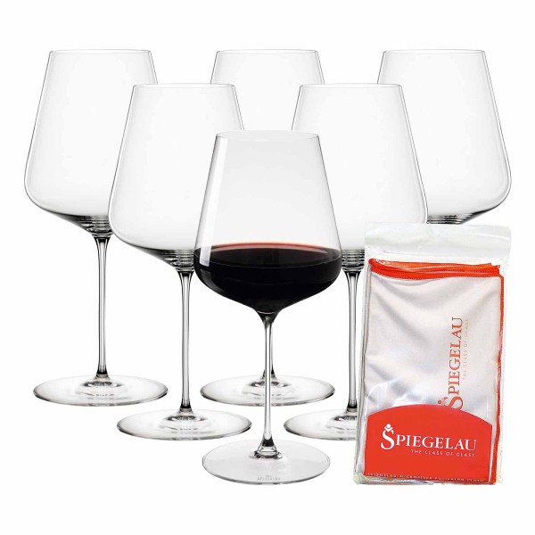 Spiegelau Definition Bordeauxglas 750 ml 6er Set + Poliertuch