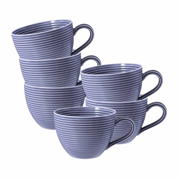 Seltmann Weiden Beat Color Glaze Kaffeetasse 0,26 l 6er Set Fliederblau - DS