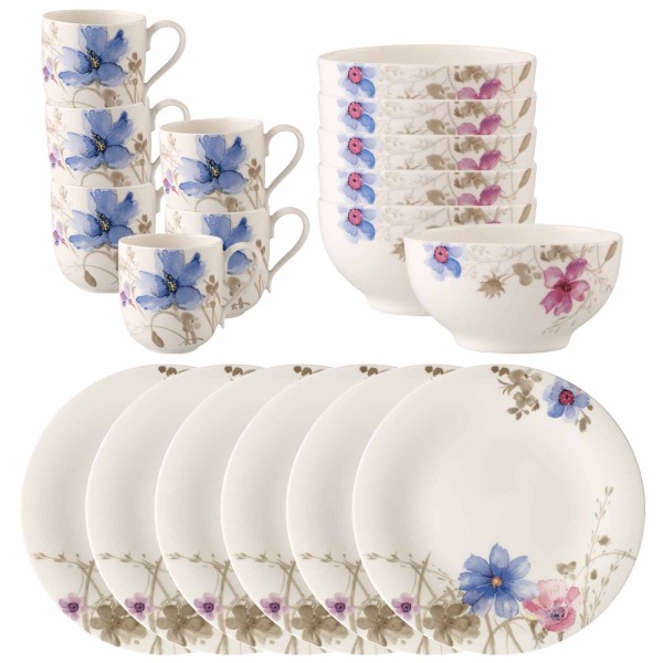 Villeroy & Boch Mariefleur Gris Basic Frühstücks-Set 18-teilig - DS