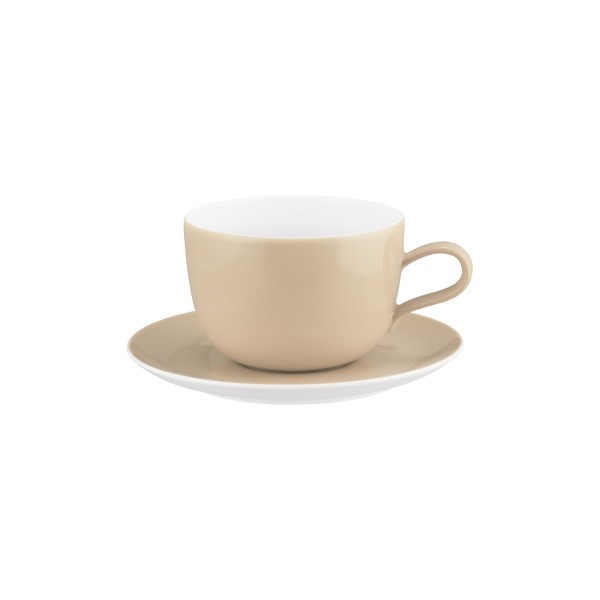 Seltmann Weiden Liberty Pure Colors Milchkaffeetasse mit Untertasse 380 ml Dusty Beige - DS