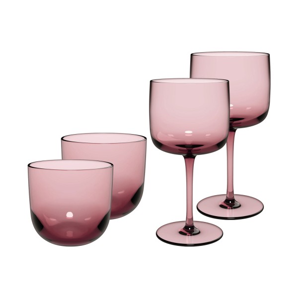 like. by Villeroy & Boch Like Glass Wein- und Wassergläser Set 4-teilig Grape - DS