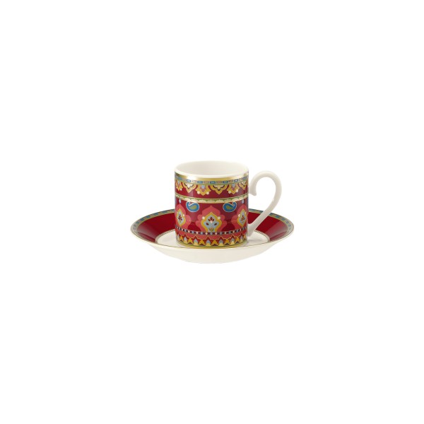 Villeroy & Boch Samarkand Rubin Espressotasse mit Untertasse - DS