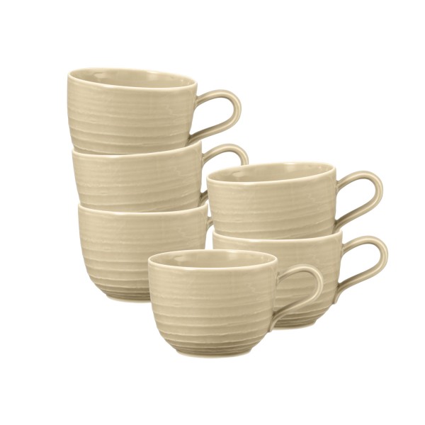 Seltmann Weiden Terra Kaffeetasse 260 ml sandbeige 6er Set - DS