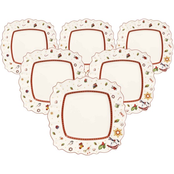 Villeroy & Boch Toy's Delight Speiseteller 28 x 28 cm 6er Set Weiß - DS