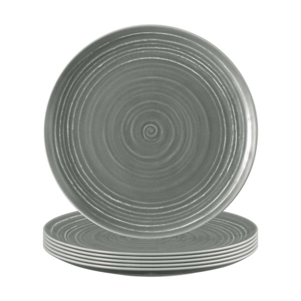 Seltmann Weiden Terra Frühstücksteller ø 22,5 cm perlgrau 6er Set - DS