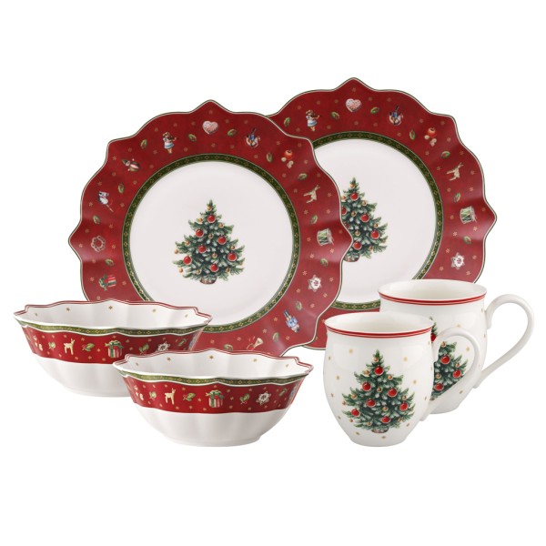 Villeroy & Boch Toy's Delight Frühstücks-Set "Breakfast for 2" 6-teilig Rot - DS