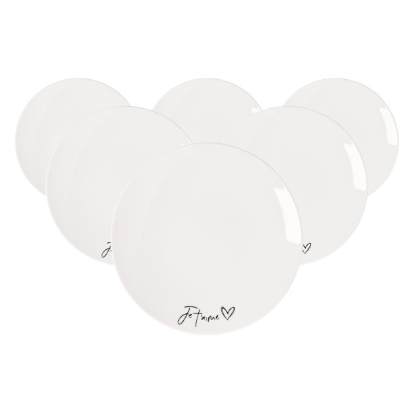 Villeroy & Boch Statement Frühstücksteller Je t'aime ø 21,2 cm 6er Set - DS