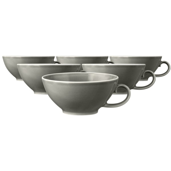 Seltmann Weiden Beat Color Glaze Teetasse 140 ml 6er Set - Perlgrau - DS