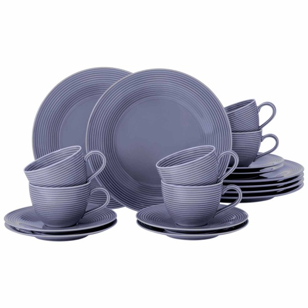 Seltmann Weiden Beat Color Glaze Kaffeeservice 18-teilig Fliederblau - DS