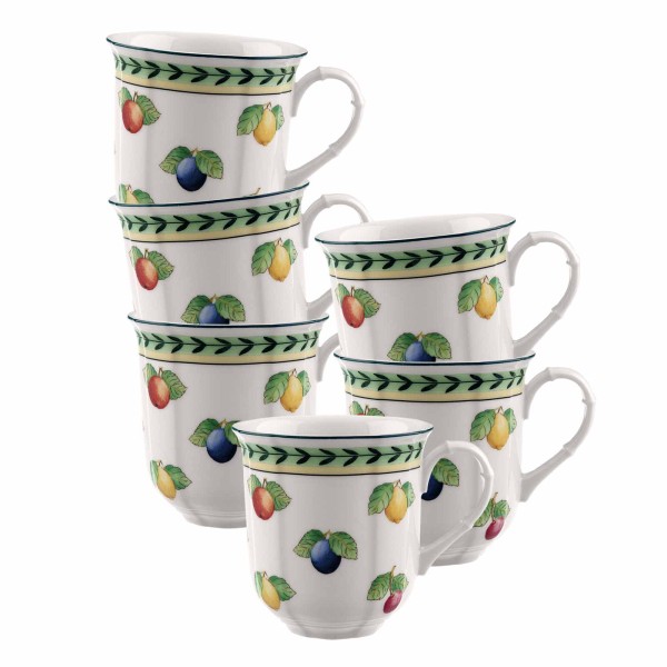 Villeroy & Boch French Garden Fleurence Becher mit Henkel 250 ml 6er Set - DS