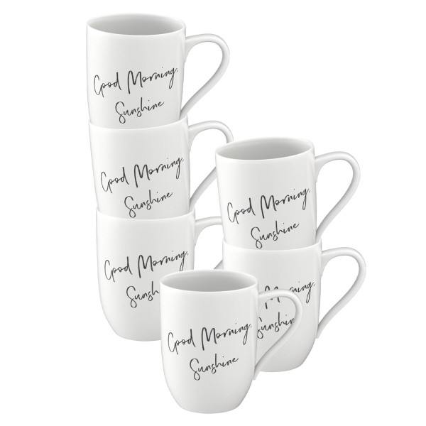 Villeroy & Boch Statement Becher 'Good Morning, Sunshine' 290 ml 6er Set - DS