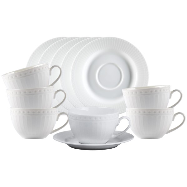 Ritzenhoff & Breker Sofia Kaffeetassen mit Untertassen 220 ml 6er Set - DS