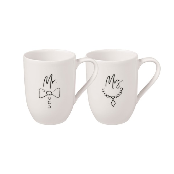 Villeroy & Boch Statement Kaffeebecher 280 ml 2er Set Mr and Mrs - DS