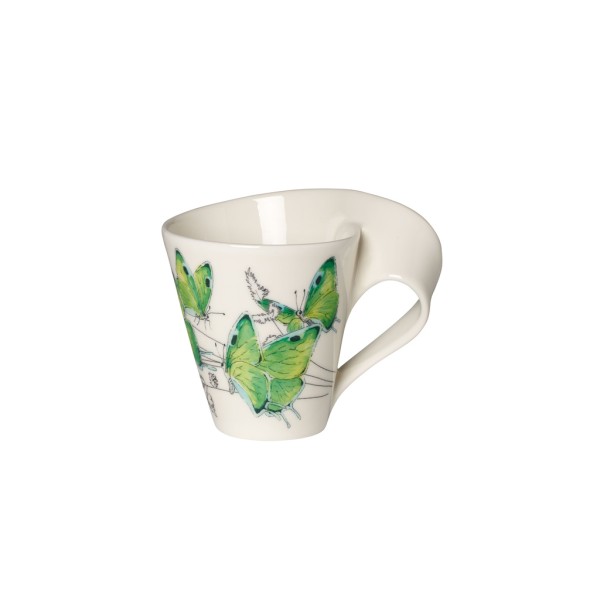 Villeroy & Boch NewWave Caffè Becher mit Henkel 300 ml Deep Green Hairstreak - DS