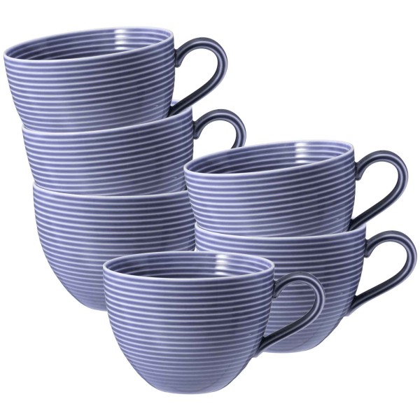 Seltmann Weiden Beat Color Glaze Milchkaffeetasse 0,35 l 6er Set - Fliederblau - DS