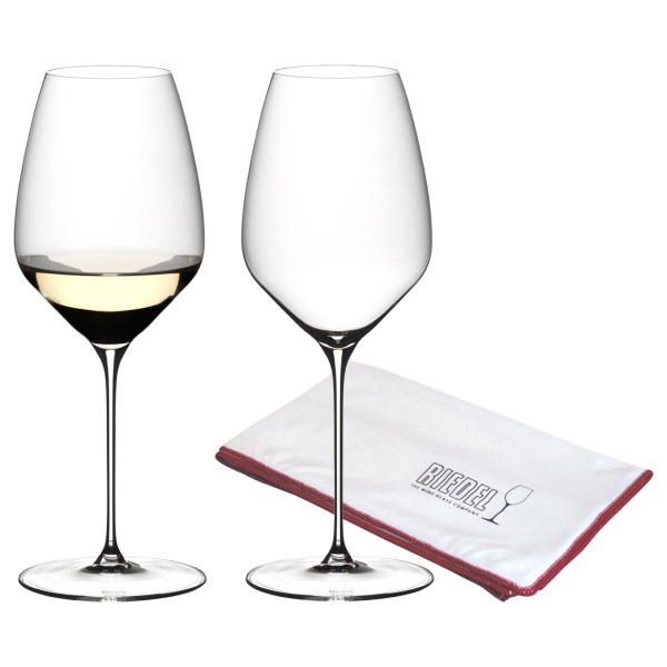 Riedel VELOCE Riesling Weinglas 2er Set + Poliertuch