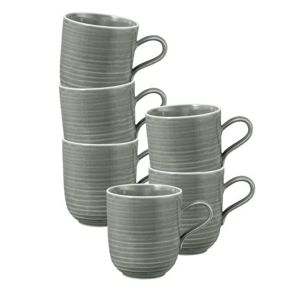 Seltmann Weiden Terra Kaffeebecher 400 ml perlgrau 6er Set - DS