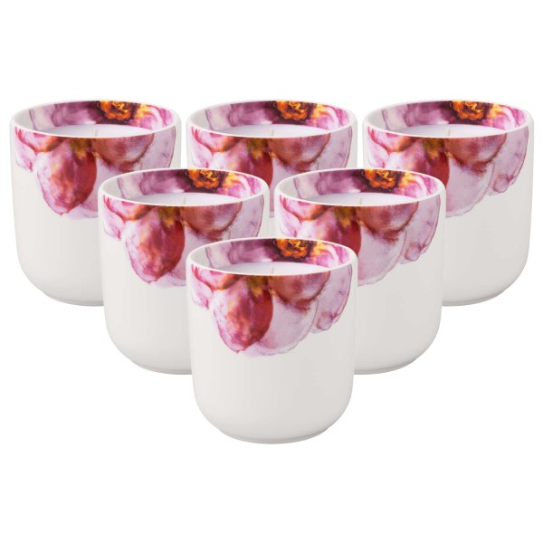 Villeroy & Boch Rose Garden Home Duftkerze Velvet Rose 6er Set - DS