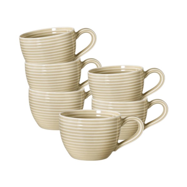 Seltmann Weiden Beat Color Glaze Espressotasse 0,11 l 6er Set - Sandbeige - DS