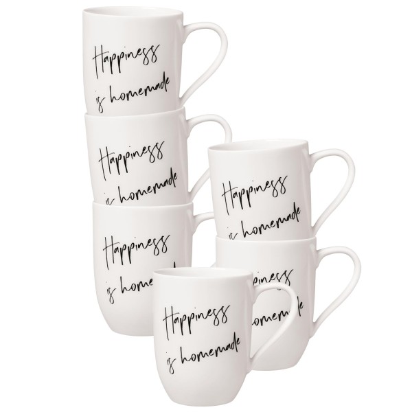 Villeroy & Boch Statement Becher 'Happiness is Homemade' 290 ml 6er Set - DS