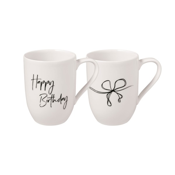 Villeroy & Boch Statement Kaffeebecher 280ml 2er Set Happy Birthday - DS