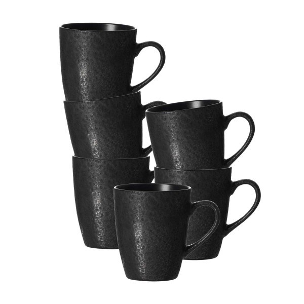 Ritzenhoff & Breker Kitwe Kaffeebecher 370 ml schwarz 6er Set - DS