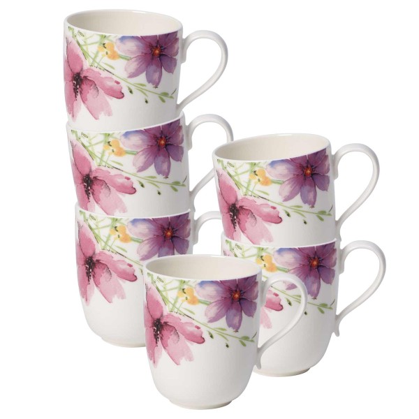 Villeroy & Boch Mariefleur Tea Becher mit Henkel 430 ml 6er Set - DS