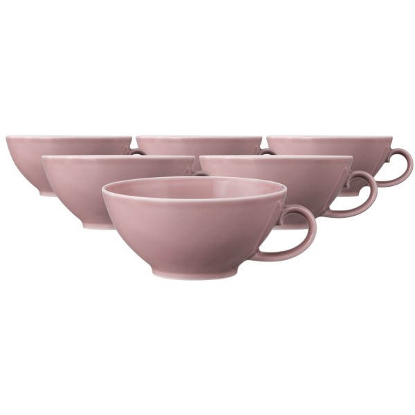 Seltmann Weiden Beat Color Glaze Teetasse 140 ml 6er Set - Altrosa - DS