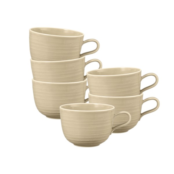 Seltmann Weiden Terra Milchkaffeetasse 400 ml sandbeige 6er Set - DS