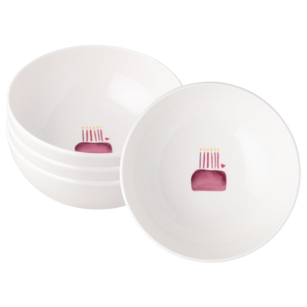 Villeroy & Boch With Love Müslischale ø 16,9 cm Happy Birthday 4er Set - DS