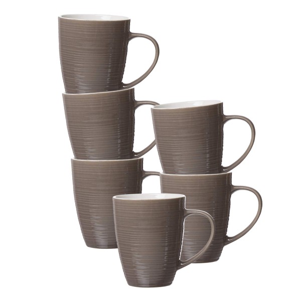 Ritzenhoff & Breker Suomi Kaffeebecher 310 ml 6er Set braun - DS